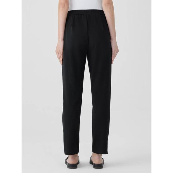 Eileen Fisher Black Cotton Blend Ponte High-Waisted Slim Pant Size XL NWT - Picture 4 of 12